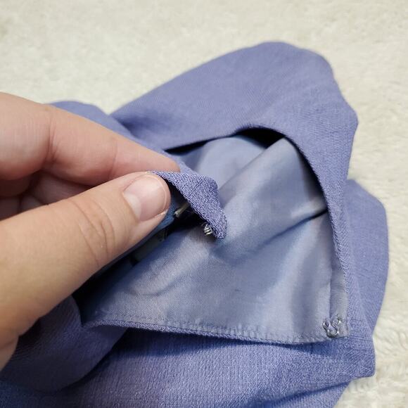 VTG Amanda Smith Petite Purple Work Suit‎ Blazer Jacket Peplum Blouse Skirt 10P - Picture 9 of 16